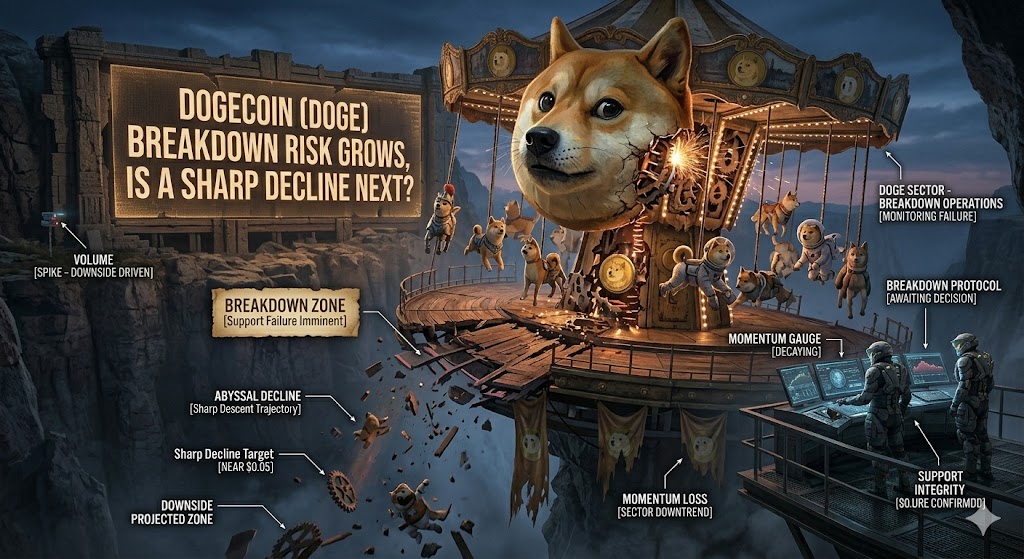 Dogecoin (DOGE) Breakdown Risk Grows, Is a Sharp Decline Next?