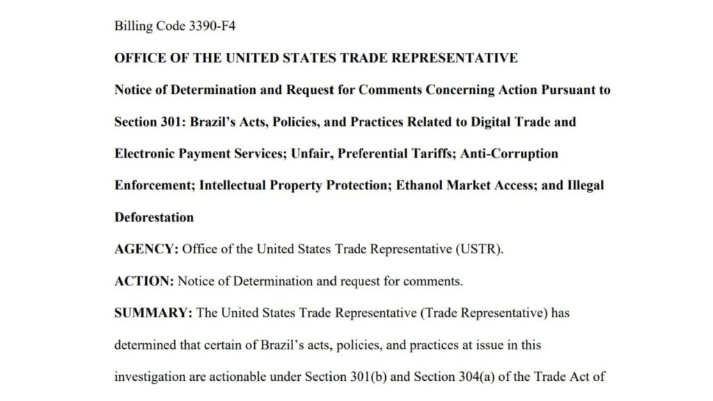 US Targets Brazil's Pix: Trade Report Claims Instant Payment System Restricts American Commerce