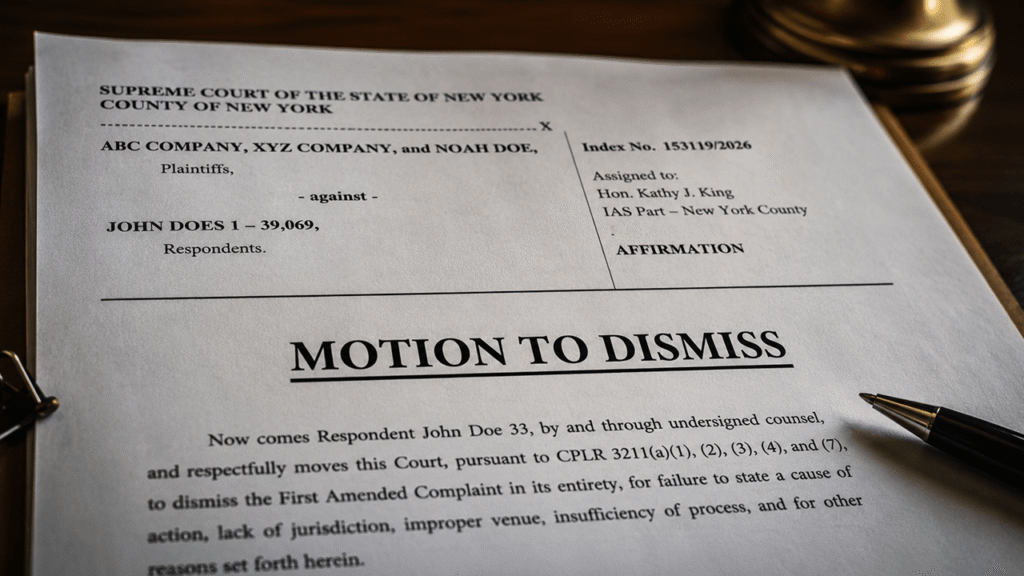 $293B Bitcoin ‘Noah Doe’ Lawsuit Faces Major Test After First Wallet Holder Files Motion to Dismiss $293B Bitcoin 'Noah Doe' Lawsuit Faces Major Test After First Wallet Holder Files Motion to Dismiss
