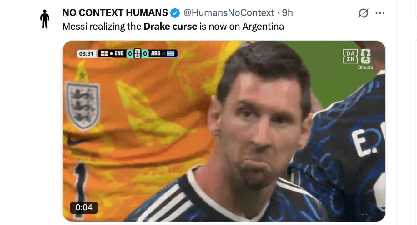 Drake Drops $1.5M USDT Bet on Argentina Despite Spain's World Cup Edge X post on Drake's bet.