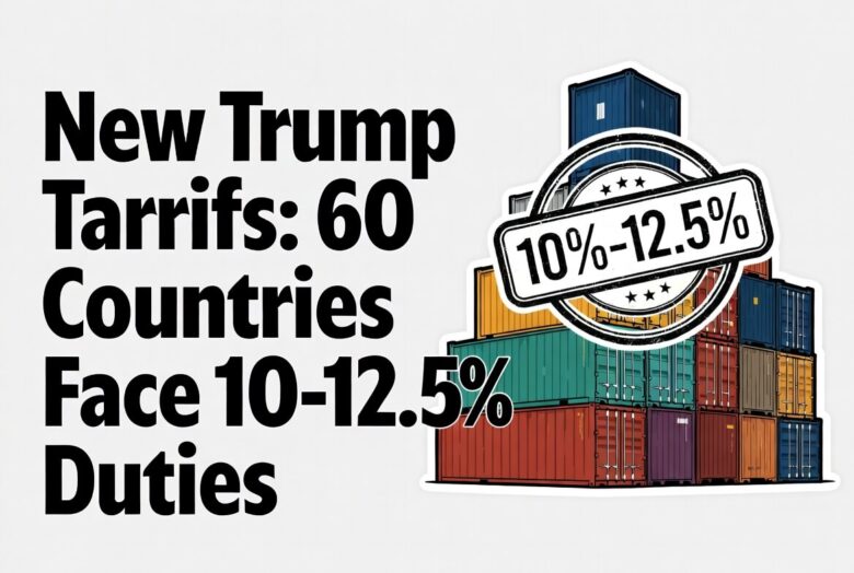 New Trump Tariffs: 60 Countries Face 10-12.5% Duties