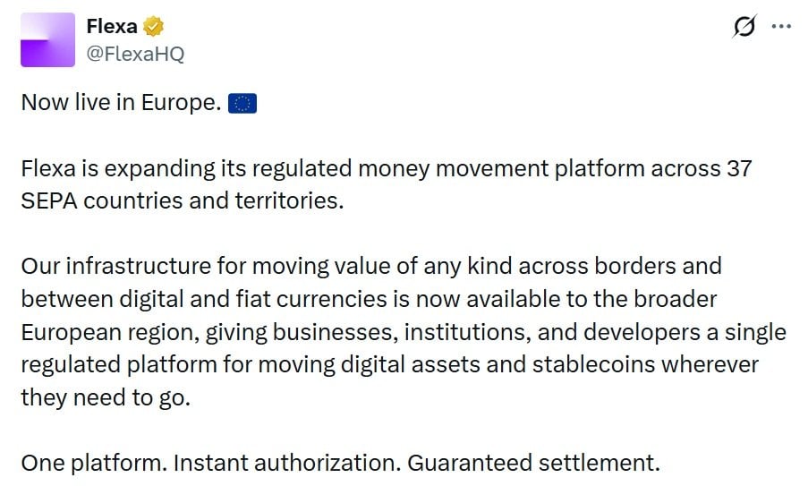 Flexa Expands Crypto Payments Across 37 European Markets Flexa Expands Crypto Payments Across 37 European Markets