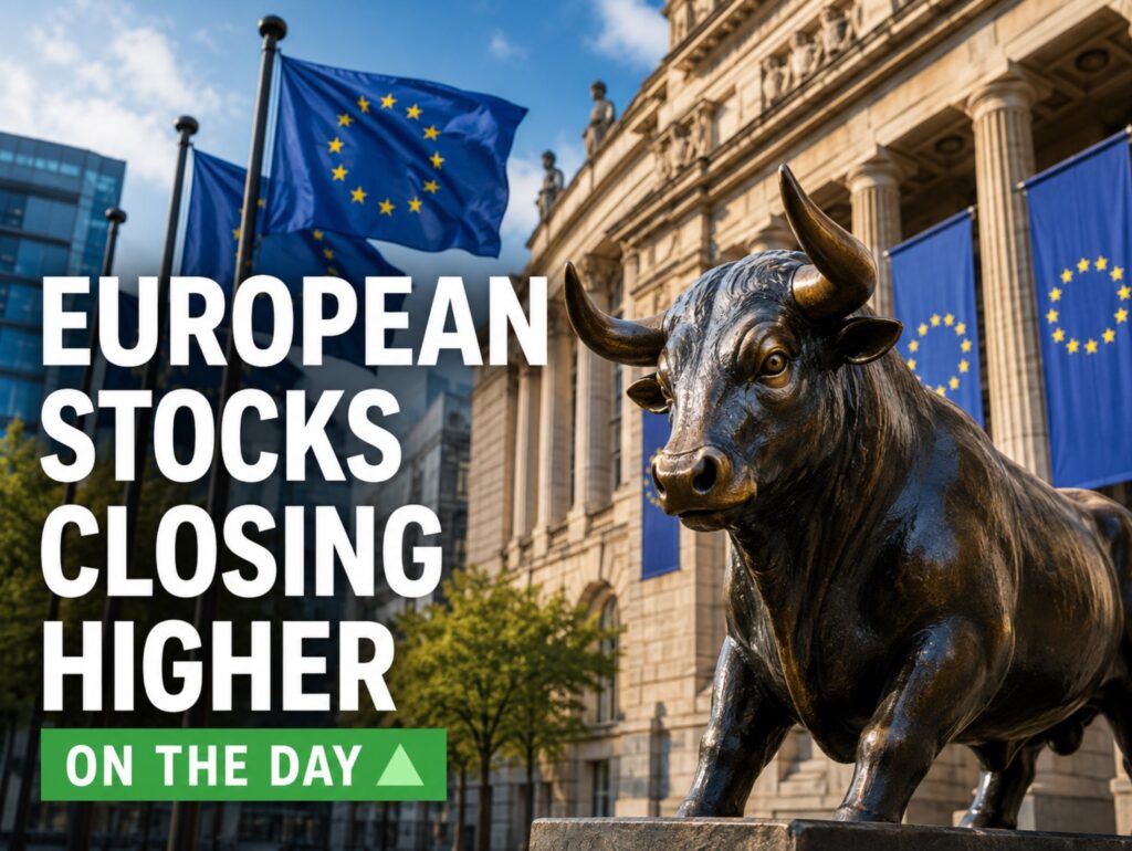 The major European indices close higher the 3rd day in a row.
