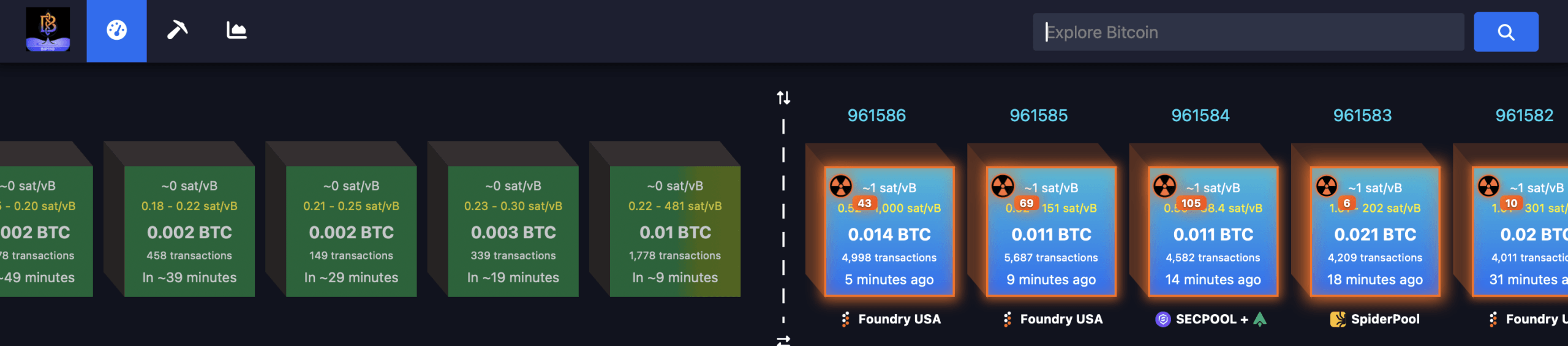 Mempool.kilombino.com screenshot