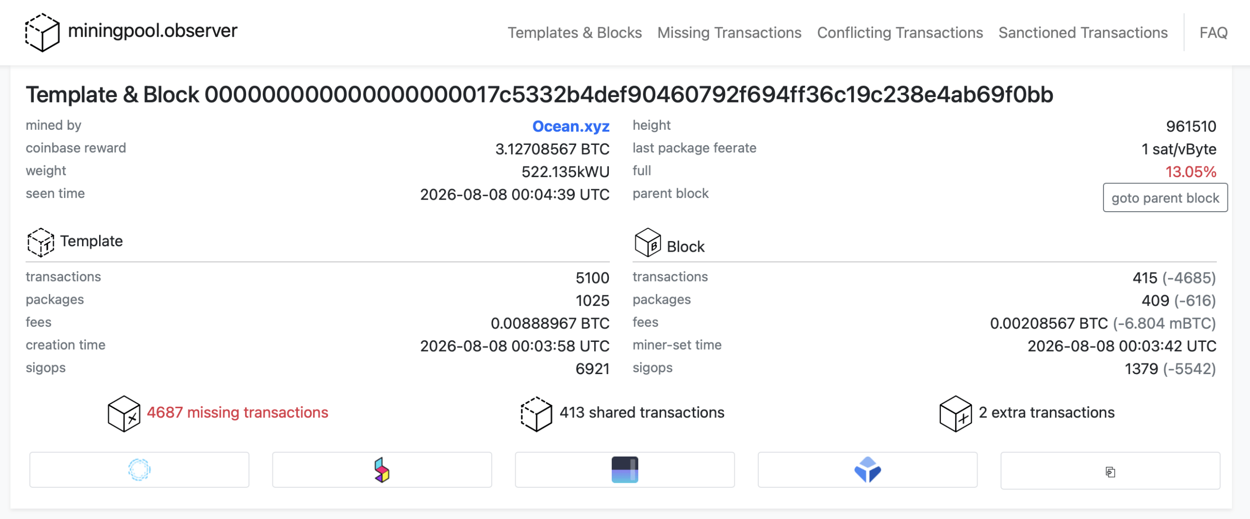 Miningpool.observer screenshot