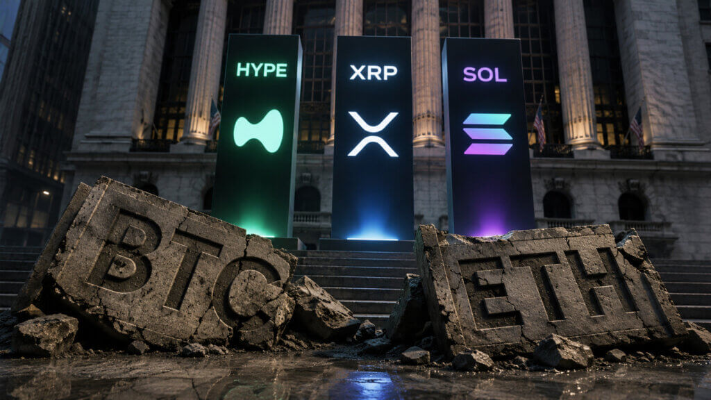 Bitcoin and Ethereum ETF outflows expose rotation into HYPE, XRP and Solana