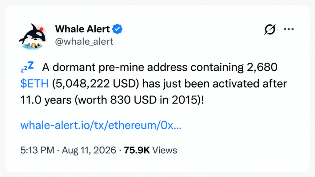 Ethereum’s Oldest Whales Wake up as Millions Leave Deep Storage CFTC Cites Bitcoin Position in Emergency Order Shielding Kalshi