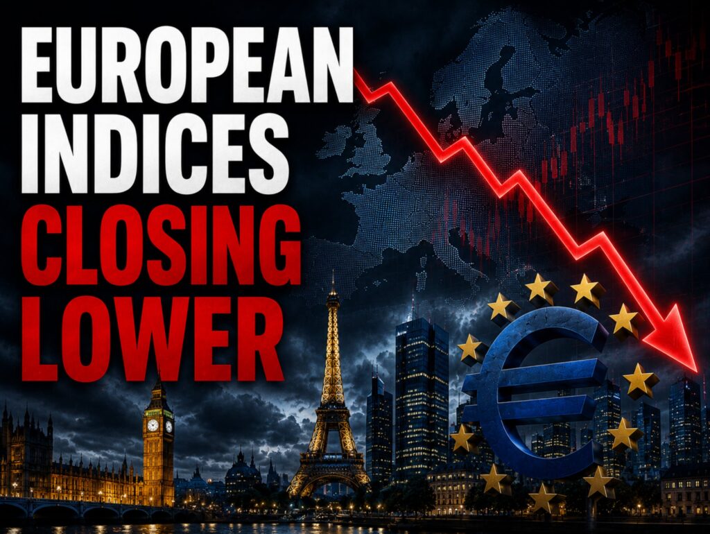 European stocks close lower as traders head for the exits