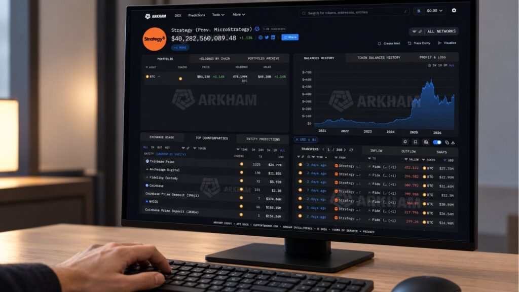 Arkham Says It Tracks 78% of Strategy’s 847,666 Bitcoin Holdings Arkham Says It Tracks 78% of Strategy's 847,666 Bitcoin Holdings