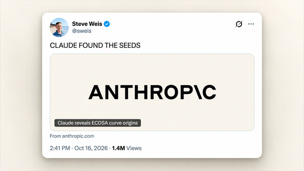 Claude AI Cracks the NSA’s 25-Year Cryptography Seed Mystery Claude AI Cracks the NSA's 25-Year Cryptography Seed Mystery