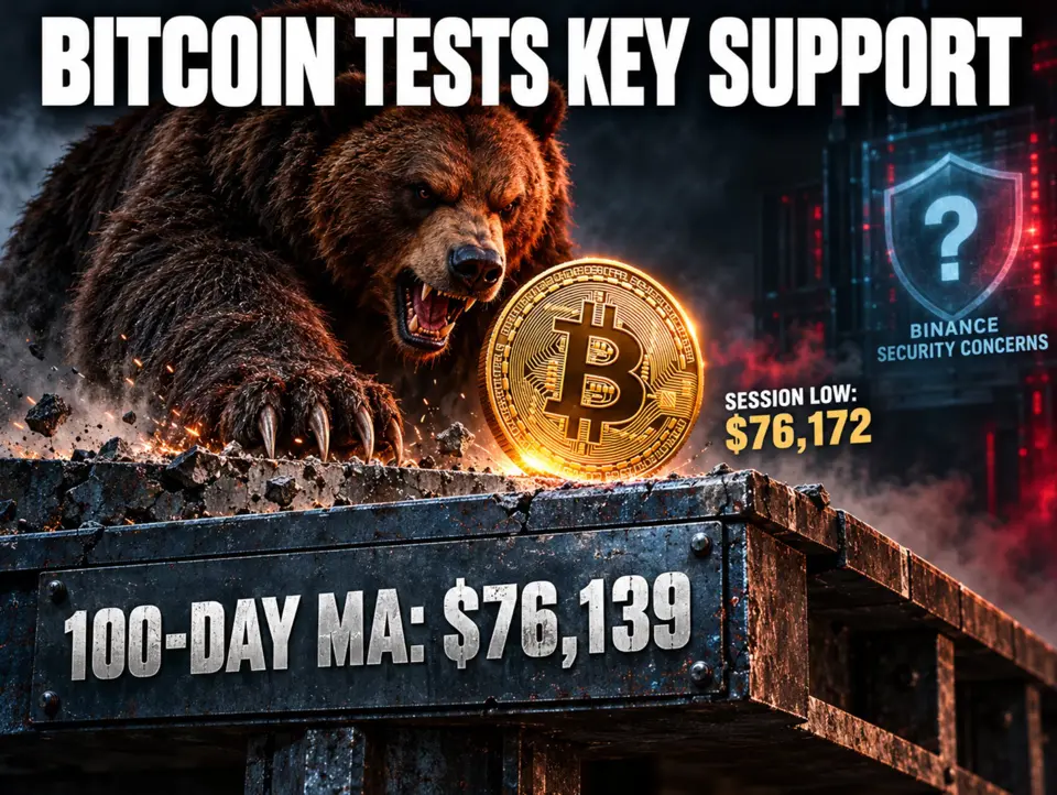 Bitcoin tests key support as Binance security fears weigh