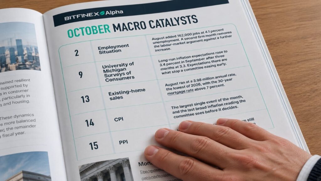 Bitfinex Lists 17 Macro Catalysts That Could Move Bitcoin in October