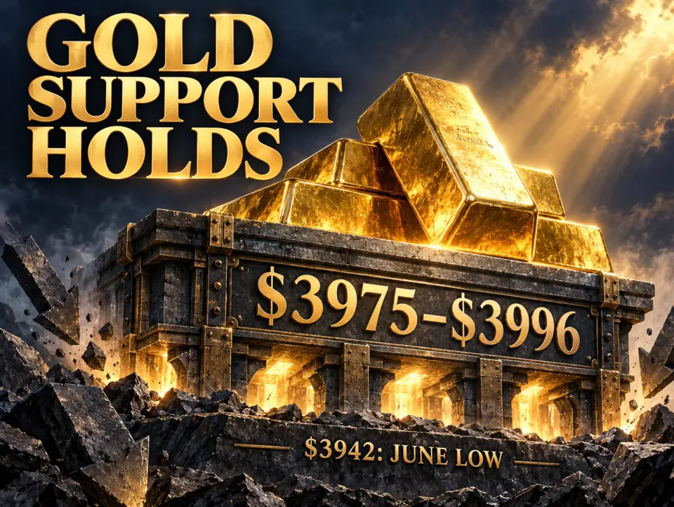 Gold continues to find support between $3960 and $3996